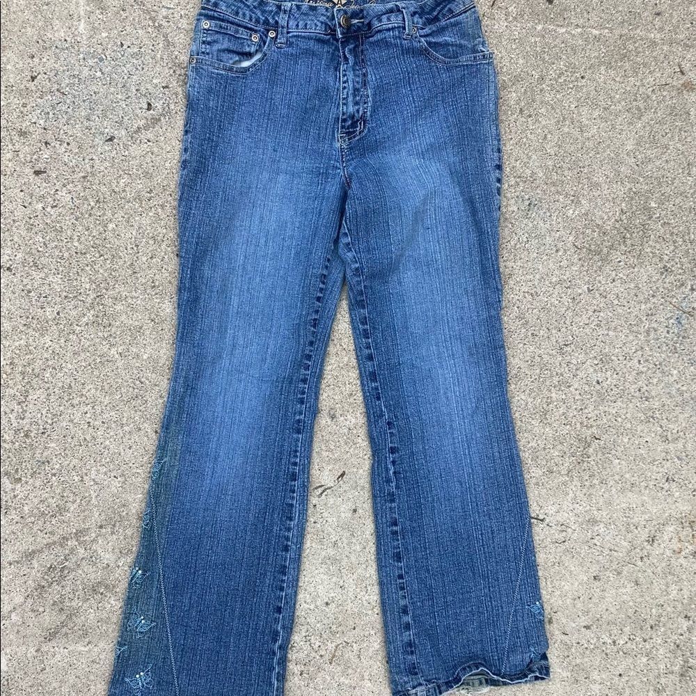 ARIZONA JEAN CO BUTTERFLY WOMENS JEANS 16 1/2